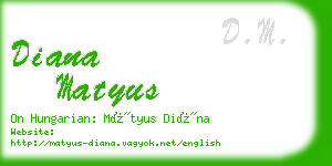 diana matyus business card